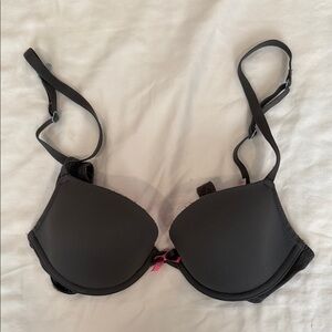 Black Push-Up Bra with Pink Accent - Women Intimates